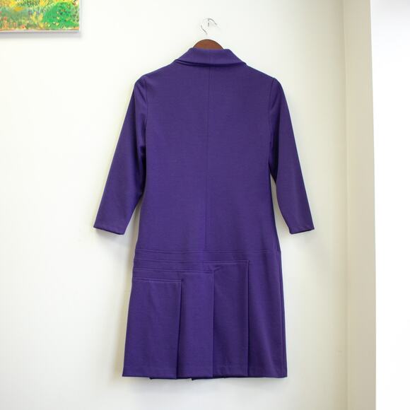Donna Morgan Purple Cowl Neck Winter Dress Size 6 - Picture 2 of 6
